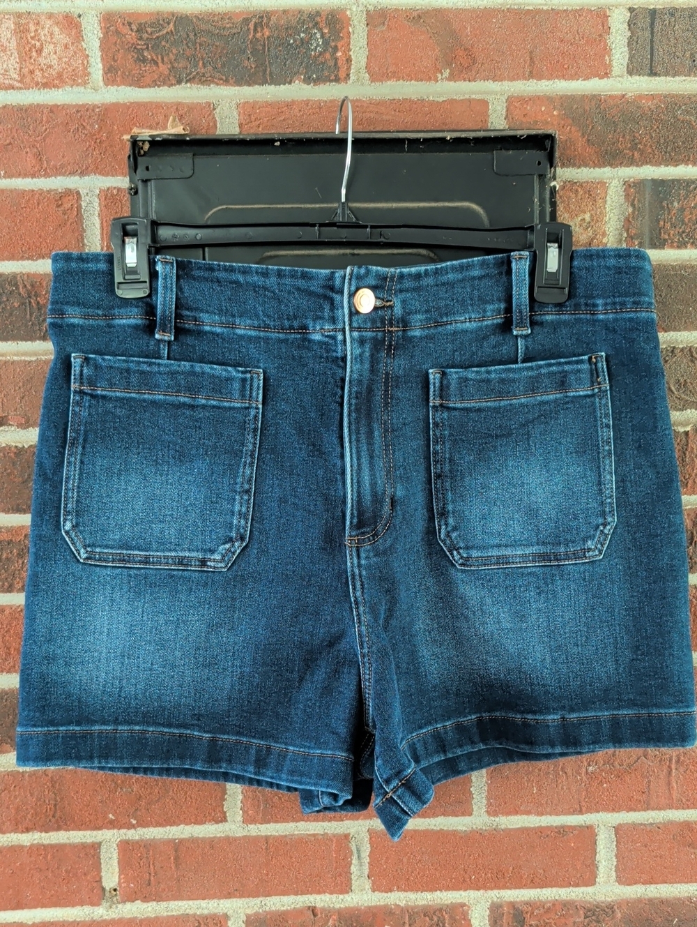 Lauren Conrad Super High Rise Dark Blue Denim Shorts Size 16